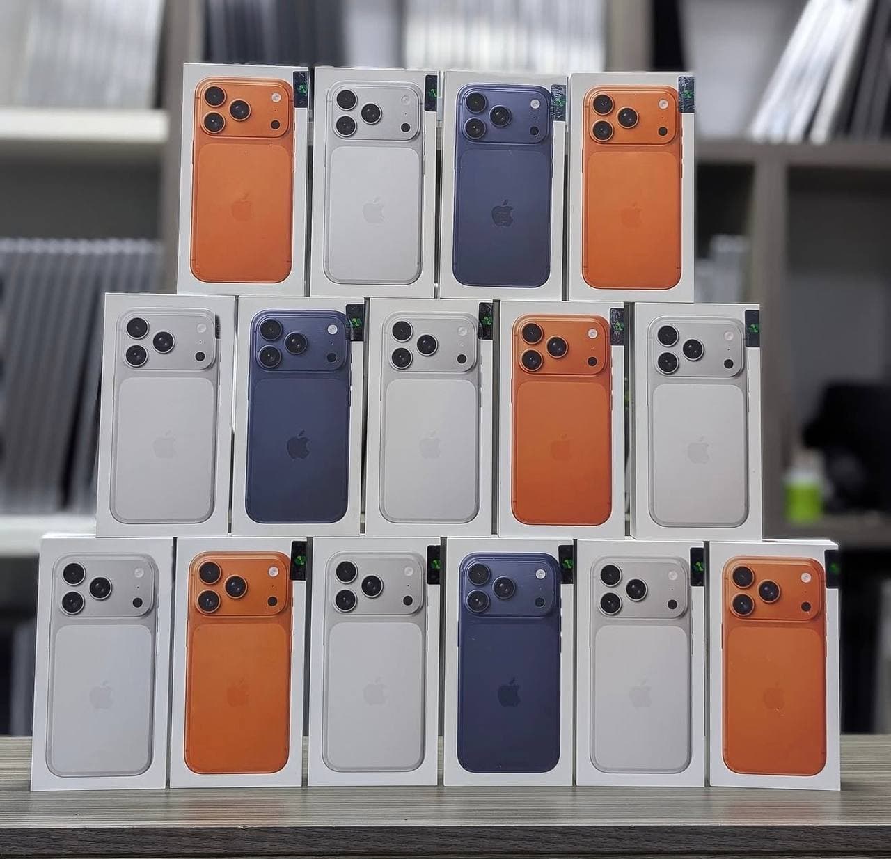 Stack of iPhones in original boxes ready to ship from Super Smartphones
